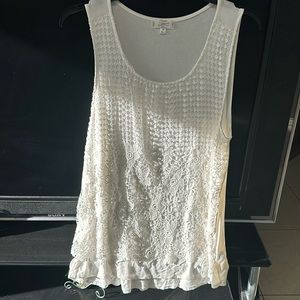 White crochet tank dress by Shannon Ford, New York.